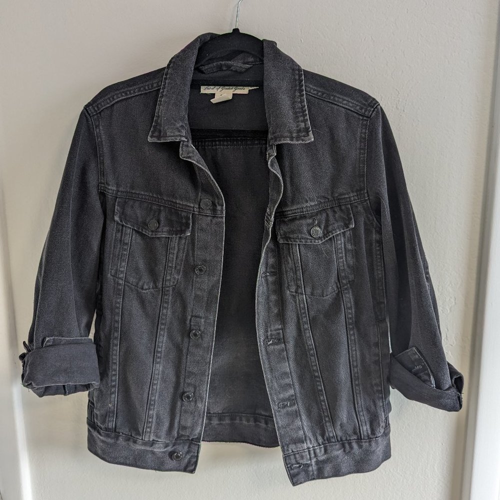 XS Black Denim Jacket H&M LOGG